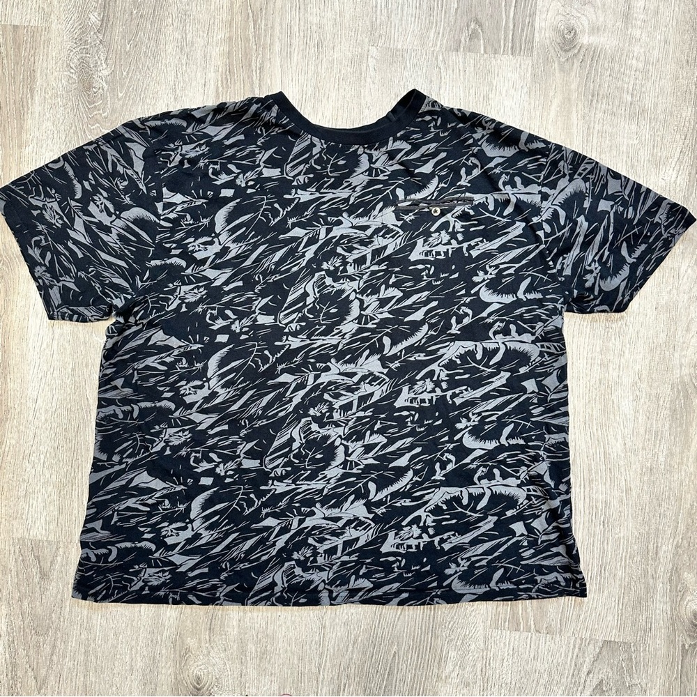 Hudson & Barrow Black & Gray Abstract Short Sleeve Tee 3X